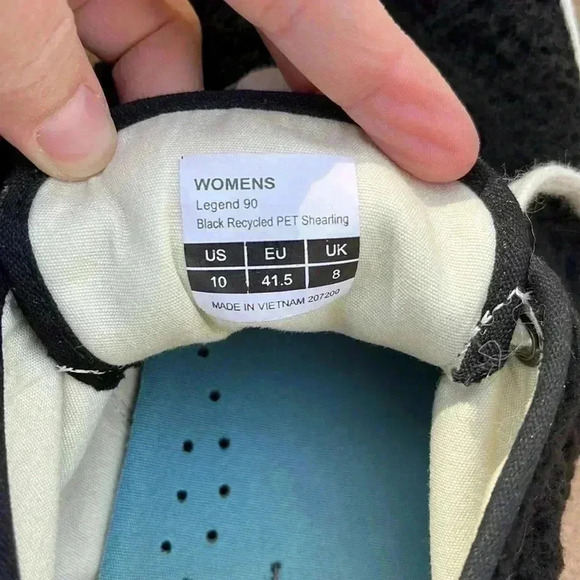 Seavees Legend 90 Black Recycled PET Shearling Shoes Sneakers Womens Size 10 - Picture 10 of 11